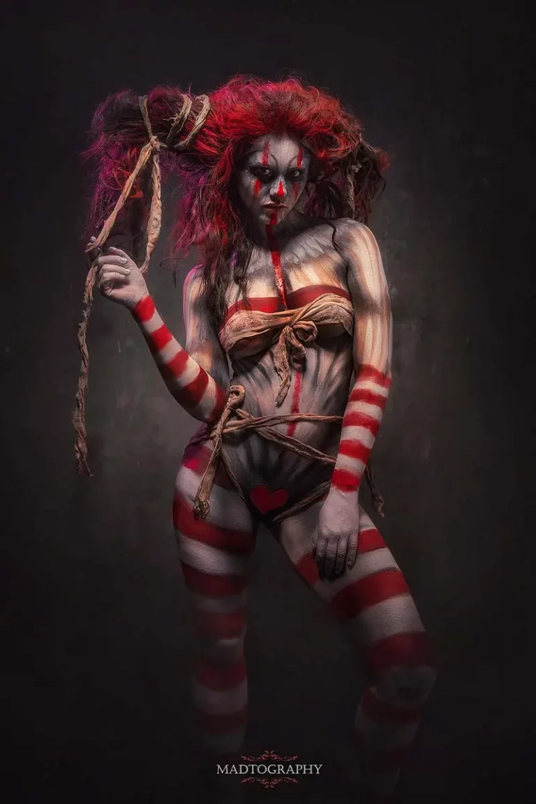 evil clown 2 bodypainting photo madtography