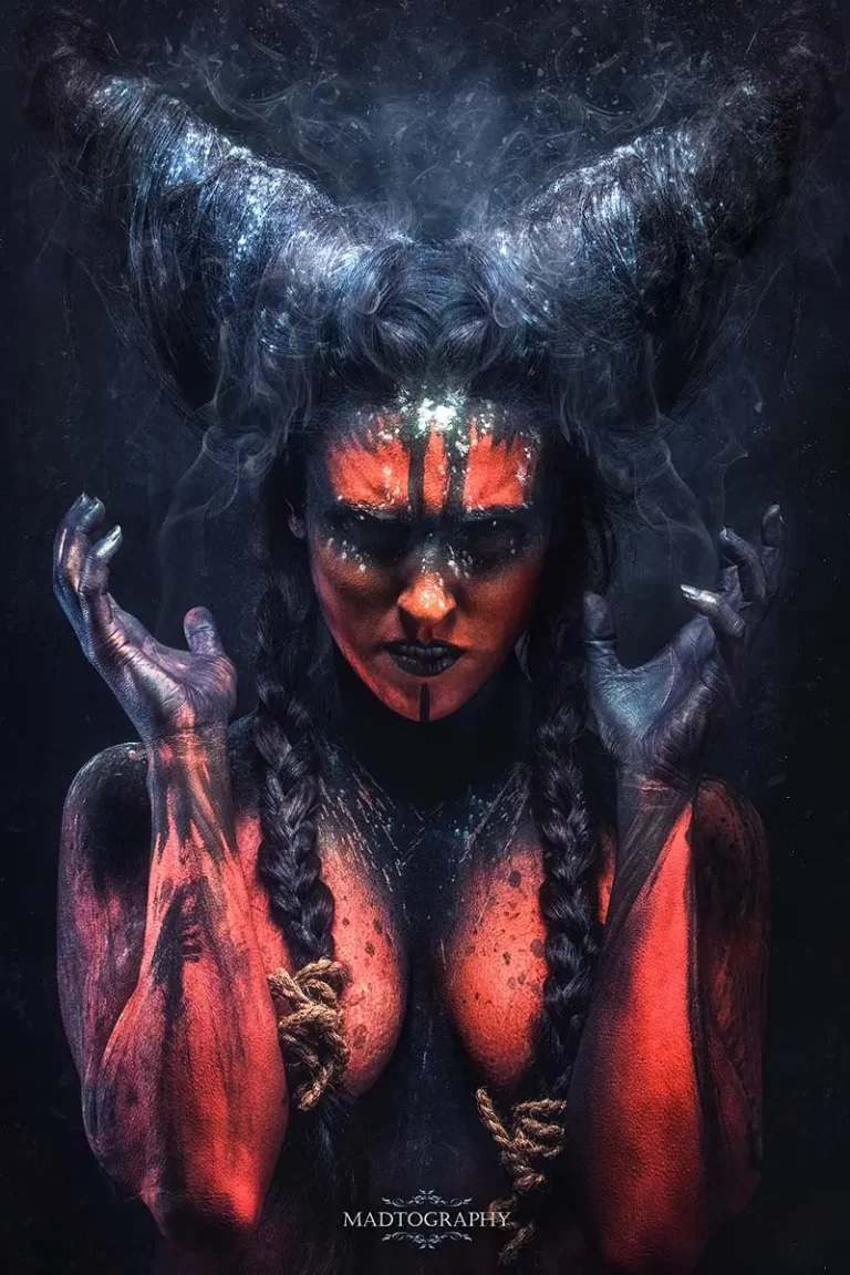 female demon bodypainting photo madtography